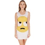 Emoji Rolling Eyes Bodycon Dress