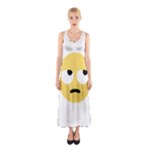 Emoji Rolling Eyes Sleeveless Maxi Dress