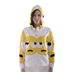 Emoji Rolling Eyes Hooded Wind Breaker (Women)