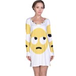 Emoji Rolling Eyes Long Sleeve Nightdress