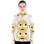 Emoji Rolling Eyes Women s Zipper Hoodie