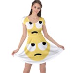 Emoji Rolling Eyes Cap Sleeve Dress