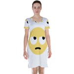 Emoji Rolling Eyes Short Sleeve Nightdress