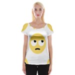 Emoji Rolling Eyes Women s Cap Sleeve Top