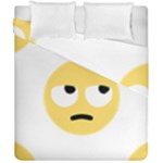 Emoji Rolling Eyes Duvet Cover Double Side (California King Size)