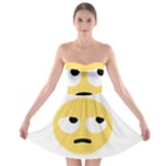 Emoji Rolling Eyes Strapless Bra Top Dress