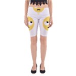 Emoji Rolling Eyes Yoga Cropped Leggings