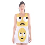 Emoji Rolling Eyes Scoop Neck Skater Dress