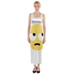 Emoji Rolling Eyes Fitted Maxi Dress