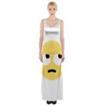 Emoji Rolling Eyes Maxi Thigh Split Dress