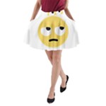 Emoji Rolling Eyes A-Line Pocket Skirt