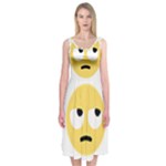 Emoji Rolling Eyes Midi Sleeveless Dress