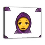 Emoji Hajib Deluxe Canvas 20  x 16  (Stretched)