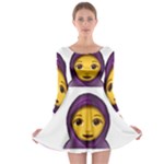 Emoji Hajib Long Sleeve Skater Dress