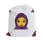 Emoji Hajib Drawstring Pouch (XXL)