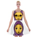 Emoji Hajib Velvet Skater Dress