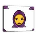 Emoji Hajib Canvas 14  x 11  (Stretched)