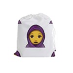 Emoji Hajib Drawstring Pouch (Large)