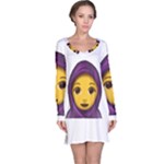 Emoji Hajib Long Sleeve Nightdress