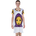 Emoji Hajib Short Sleeve Nightdress