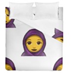 Emoji Hajib Duvet Cover Double Side (Queen Size)