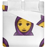 Emoji Hajib Duvet Cover Double Side (King Size)