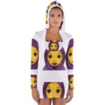 Emoji Hajib Women s Long Sleeve Hooded T-shirt