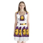 Emoji Hajib Split Back Mini Dress 