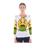 Emoji Puking Women s Long Sleeve Tee