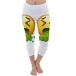 Emoji Puking Capri Winter Leggings 