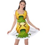 Emoji Puking Cap Sleeve Dress