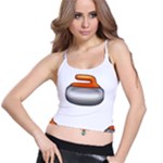 Emoji Curling Stone Spaghetti Strap Bra Top