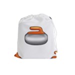 Emoji Curling Stone Drawstring Pouch (Large)