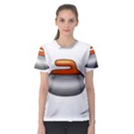 Emoji Curling Stone Women s Sport Mesh Tee