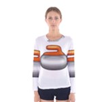 Emoji Curling Stone Women s Long Sleeve Tee