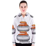 Emoji Curling Stone Women s Zipper Hoodie