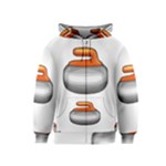 Emoji Curling Stone Kids  Zipper Hoodie