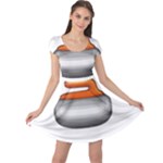 Emoji Curling Stone Cap Sleeve Dress