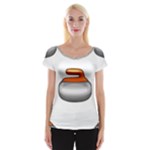 Emoji Curling Stone Women s Cap Sleeve Top