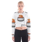 Emoji Curling Stone Cropped Sweatshirt