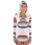 Emoji Curling Stone Women s Long Sleeve Hooded T-shirt