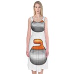 Emoji Curling Stone Midi Sleeveless Dress