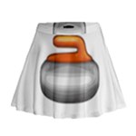 Emoji Curling Stone Mini Flare Skirt