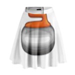 Emoji Curling Stone High Waist Skirt