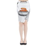 Emoji Curling Stone Midi Wrap Pencil Skirt