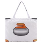 Emoji Curling Stone Medium Zipper Tote Bag