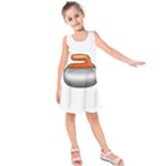 Emoji Curling Stone Kids  Sleeveless Dress