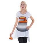 Emoji Curling Stone Short Sleeve Side Drop Tunic