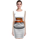 Emoji Curling Stone Sleeveless Velvet Midi Dress