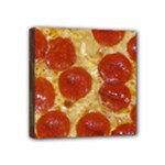 Pepperoni Pizza Mini Canvas 4  x 4  (Stretched)